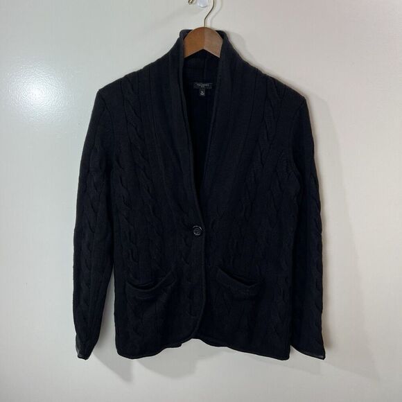 Talbot’s Women’s Cable Knit Wool Blend Cardigan Size M P Classic Minimalist Cozy - Picture 1 of 8